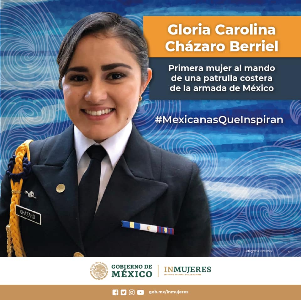 El INMUJERES también celebró los logros de la teniente Gloria Cházaro en la Marina